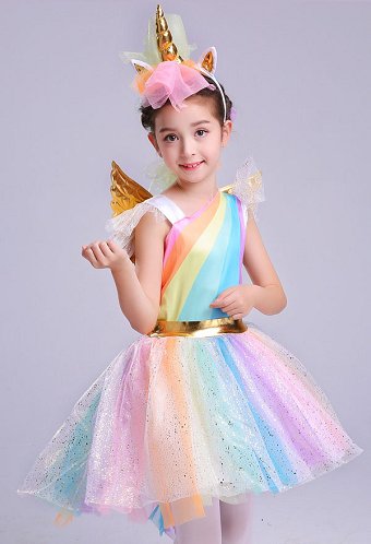 Costume de Cosplay Unicorne Robe pour Enfant