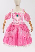 Halloween Peach Costume for Child Kids Girls Kawaii Pink Peach Dress with Sleeves Crinoline Halloween Peach Costume for Child Kids Girls Kawaii Pink Peach Dress with Sleeves Crinoline