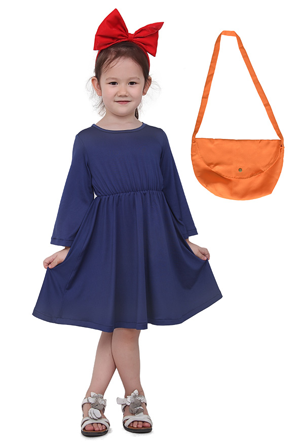 Servicio de entrega de Kikis Kids Halloween Cosplay Disfraz de bruja con bolsa amarilla