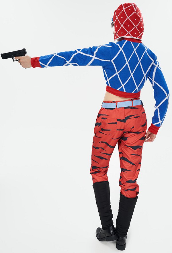 JJBA Guido Misutta Disfraz de Cosplay Suéter y Pantalones con Sombrero y Cinturón