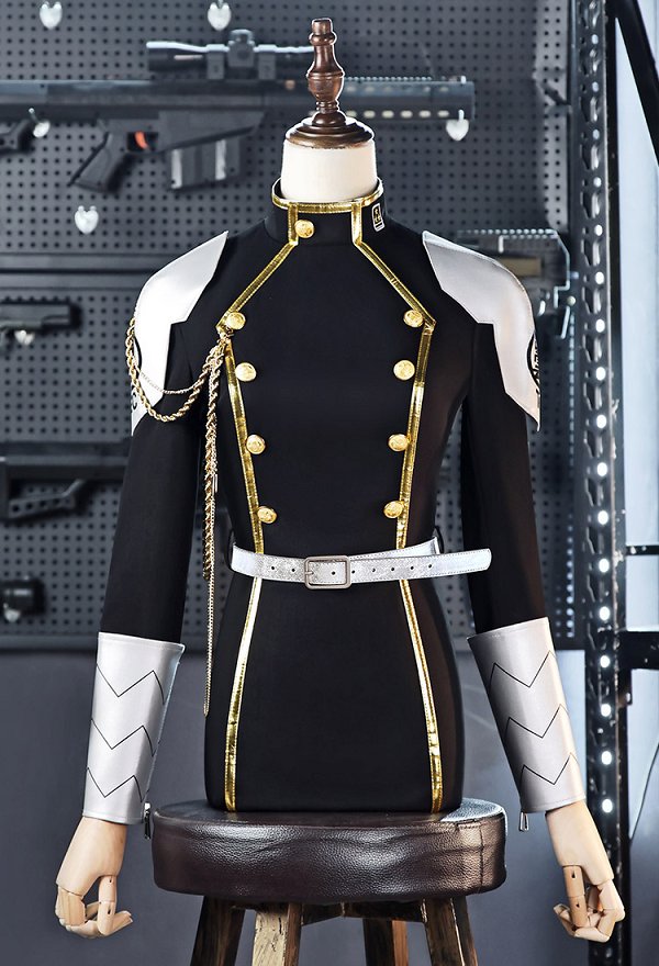 Monster No.8 Ashiro Cosplay Traje de Combate Vestido Uniforme con Mangas Armadura