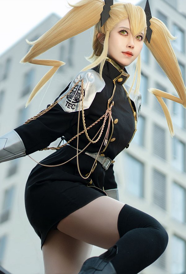 Monster No.8 Ashiro Cosplay Traje de Combate Vestido Uniforme con Mangas Armadura
