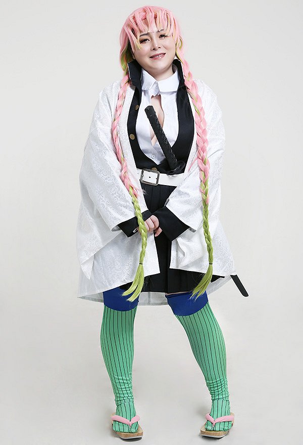 Plus Size KNY Demon Fighter Koi Bashira Demon Killing Corps Team Uniform Full Set Curvy Cosplay Costume