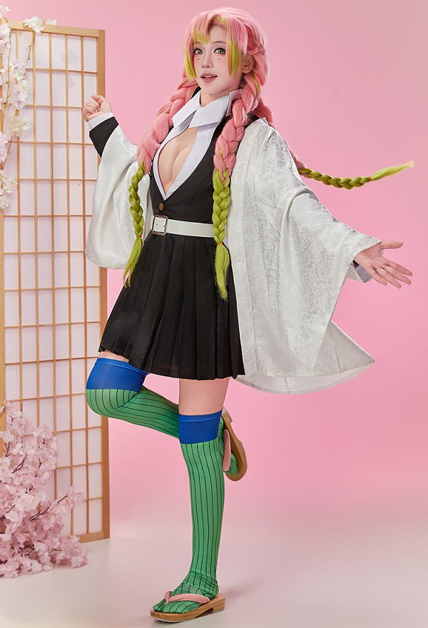 KNY Demon Fighter Cosplay Costume del Conjunto de Uniforme KNY Demon Fighter Cosplay Costume del Conjunto de Uniforme