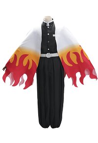 KNY Flame Pillar Team Kyoujurou Cosplay Costume Outfits with Belt