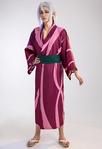 KNY Demon Fighter Sound Oto Hashira Cosplay Disfraz Kimono Bata con Obi