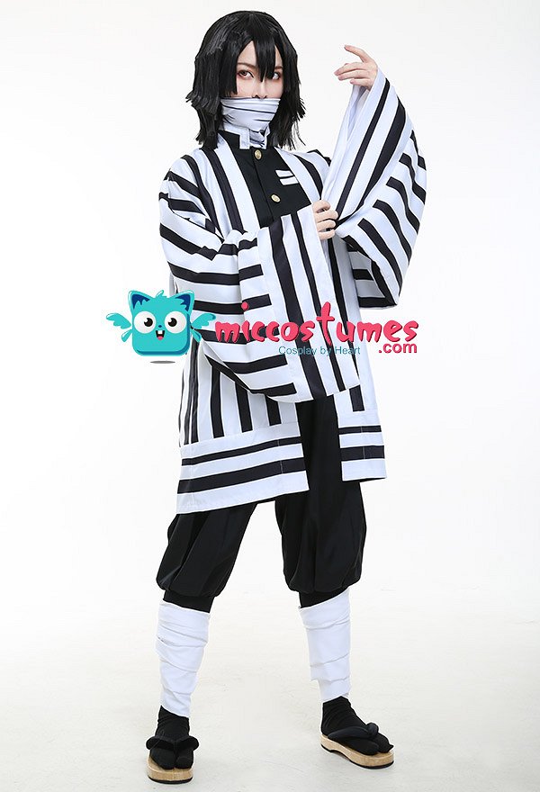 KNY Demon Fighter Snake Hebi Bashira Demon Killing Corps Team Uniform Cosplay Costume KNY Demon Fighter Snake Hebi Bashira Demon Killing Corps Team Uniform Cosplay Costume