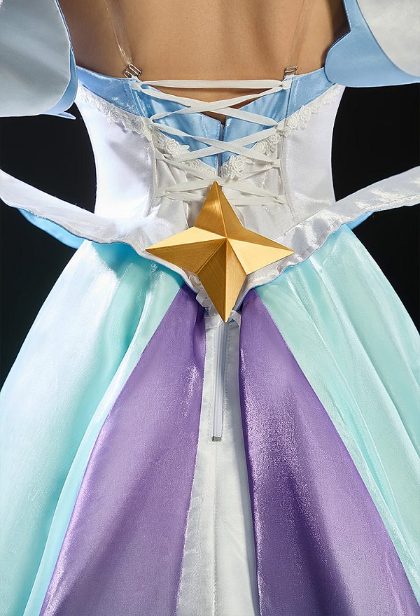 Costume cosplay Knights Princess à épaules dénudées avec manches et collier ras-du-cou