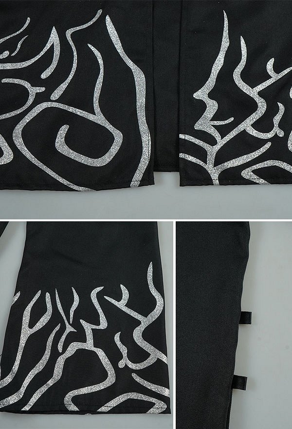 K-POP: Cazadoras de Demonios The Saja Boys Cosplay Forro y chaqueta con pantalónes y gorro