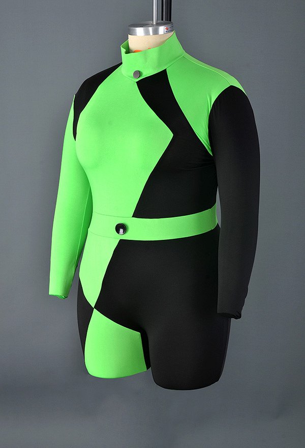 Kim Possible Costume de Cosplay Combinaison de Shego Taille Plus Kim Possible Costume de Cosplay Combinaison de Shego Taille Plus