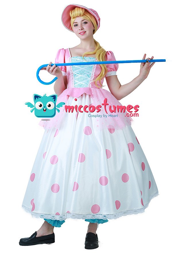 Toy Story Little Bo Peep Cosplay Dress Costume with Hat Toy Story Little Bo Peep Cosplay Dress Costume with Hat