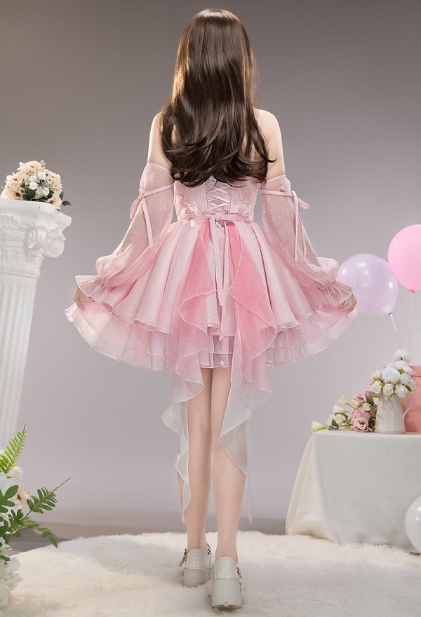 Love and Deepspace MC Cosplay Kostüm Rippling Dream Kleid mit Ärmeln Halskette Love and Deepspace MC Cosplay Kostüm Rippling Dream Kleid mit Ärmeln Halskette