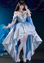 Love and deepspace Hunter Cosplay Vestido con cuello y medias