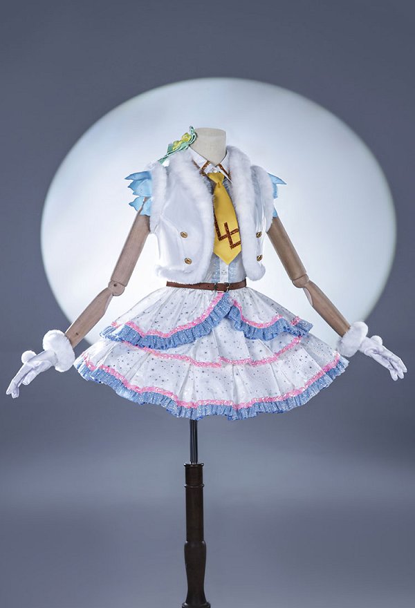 Love Live Kotori Minami Snow Halation Skin Cosplay Costume Top and Skirt with Vest and Tie