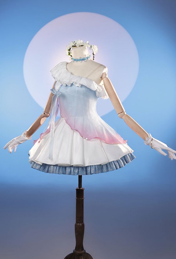Love Live Hanayo Koizumi Dream's Door Cosplay Kostümkleid mit Handschuhen und Haarkranz
