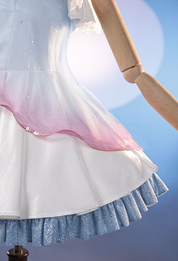 Love Live Hanayo Koizumi Dream's Door Cosplay Kostümkleid mit Handschuhen und Haarkranz