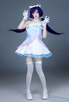 Love Live Nozomi Tojo Cosplay Vestido con cintas para el pelo y anillo para el cuello