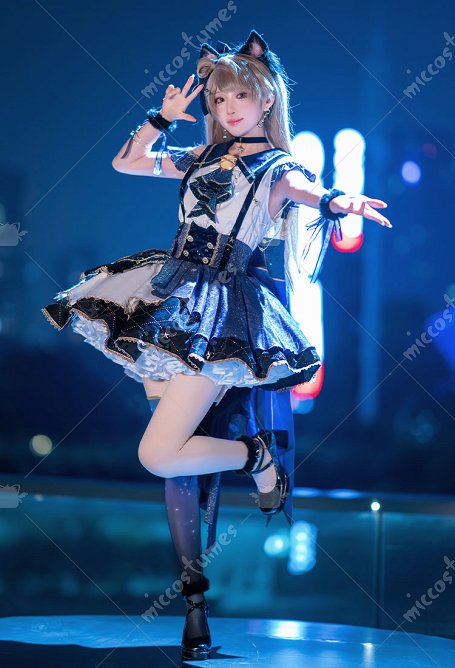 Love Live Kotori Minami Cosplay Vestido con cadena en la cintura y collar