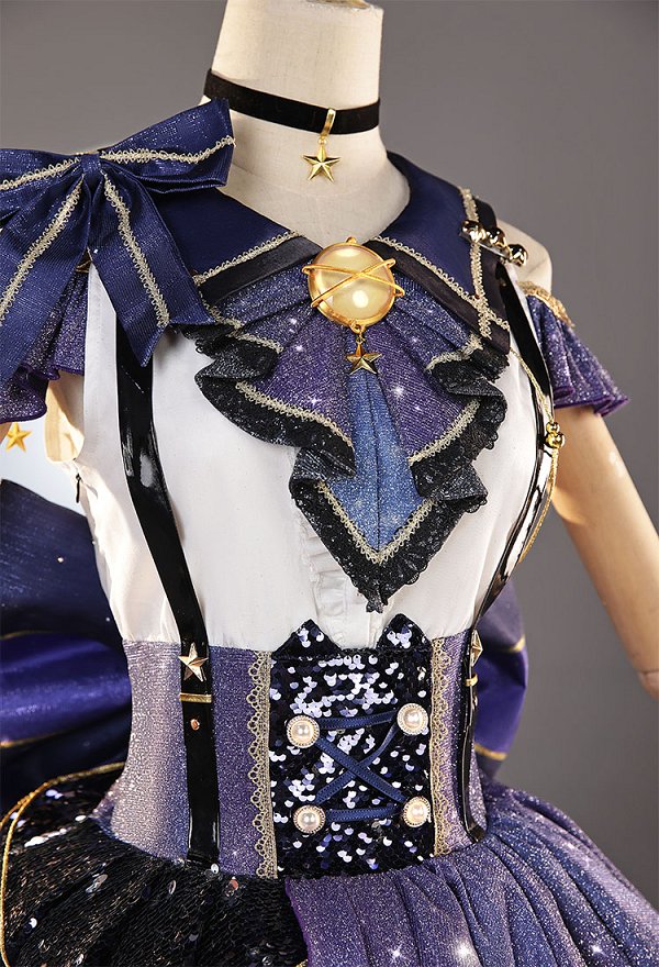 Love Live Kotori Minami Sternenkatze Cosplay Kostümkleid mit Taillenkette und Choker Love Live Kotori Minami Sternenkatze Cosplay Kostümkleid mit Taillenkette und Choker