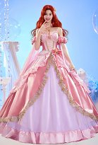 The Little Mermaid Princess Cosplay Costume Pink Dress with Neckpiece and Sleeves The Little Mermaid Princess Cosplay Costume Pink Dress with Neckpiece and Sleeves