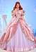 La Sirenita Ariel Cosplay Vestido con cuello y mangas