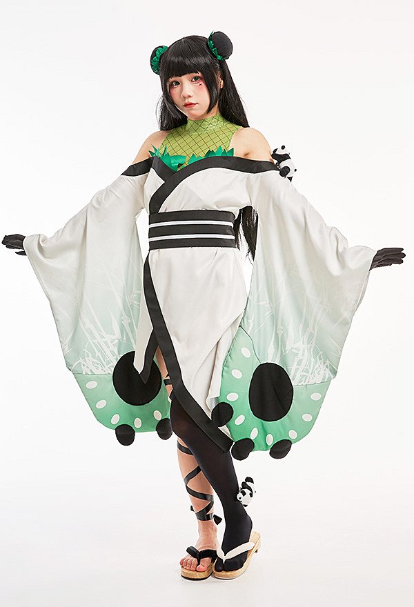 Robe Lolita Kimono de Style Japonais avec Accessoire de Panda