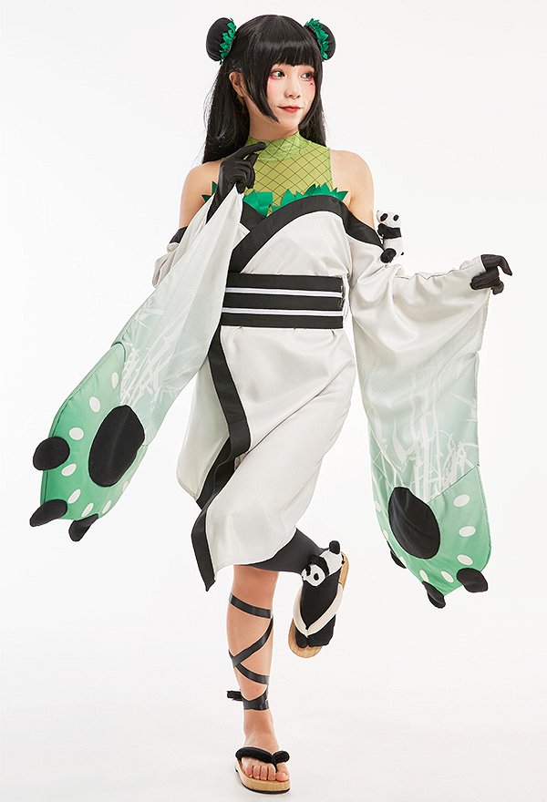 Robe Lolita Kimono de Style Japonais avec Accessoire de Panda