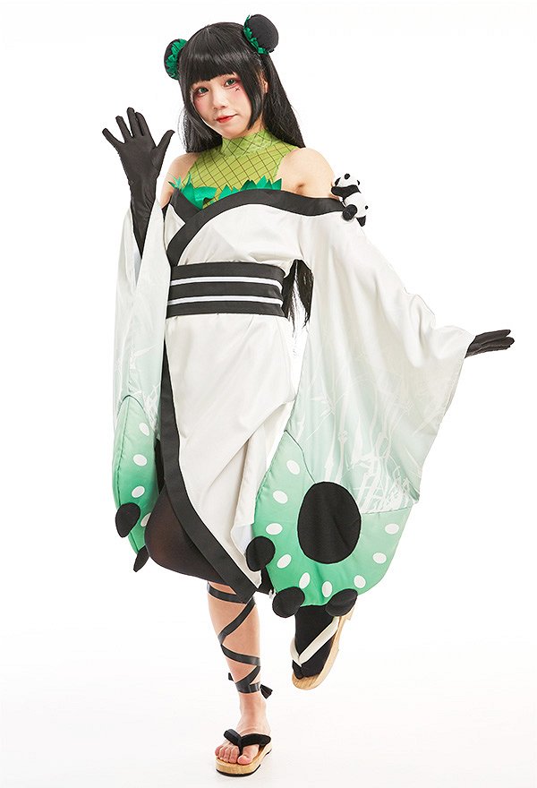 Robe Lolita Kimono de Style Japonais avec Accessoire de Panda