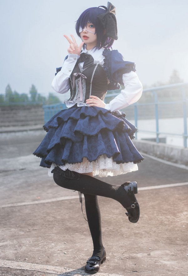 Love Chunibyo Other Delusions Rikka Takanashi Cosplay Lolita Rock Set Cosplay Kostüm Love Chunibyo Other Delusions Rikka Takanashi Cosplay Lolita Rock Set Cosplay Kostüm