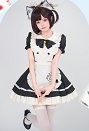 1/3 Delusion Vestido y Delantal de Estilo de Mucama Lindo con Cuello a Juego