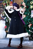 Love, Chunibyo & Other Delusions Takanashi Rikka Cosplay Kostüm Wintermantel Umhang mit Augenmaske Tasche Love, Chunibyo & Other Delusions Takanashi Rikka Cosplay Kostüm Wintermantel Umhang mit Augenmaske Tasche