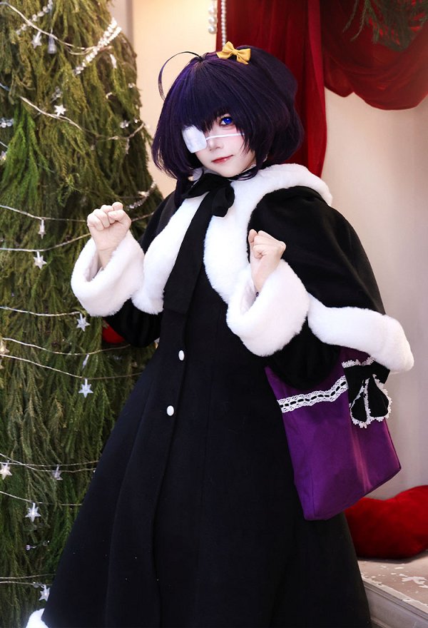 Love, Chunibyo & Other Delusions Takanashi Rikka Cosplay Kostüm Wintermantel Umhang mit Augenmaske Tasche Love, Chunibyo & Other Delusions Takanashi Rikka Cosplay Kostüm Wintermantel Umhang mit Augenmaske Tasche