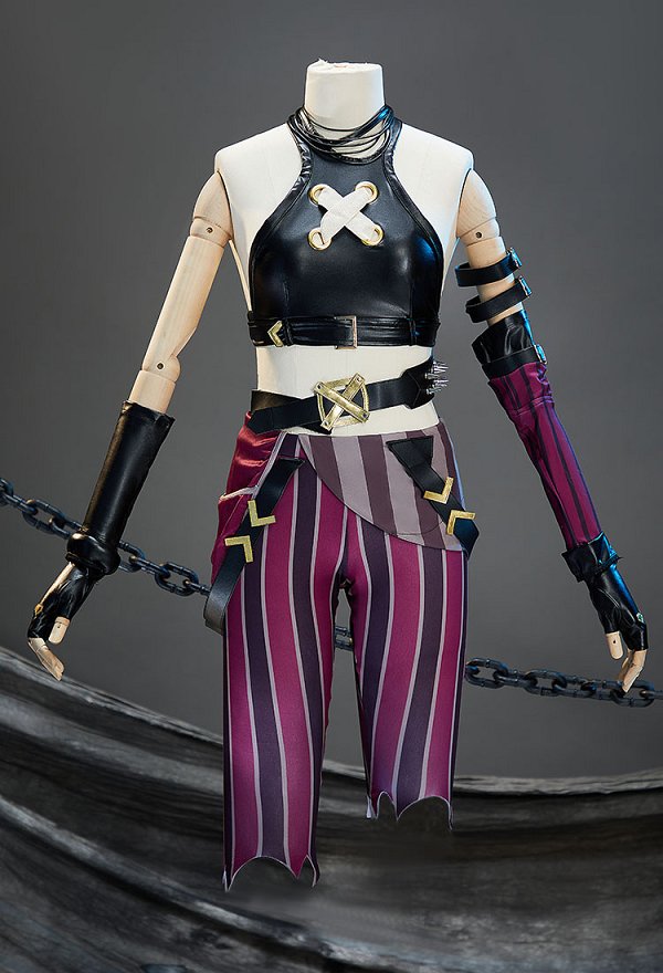 LOL Conjunto de Cosplay de Jinx LOL Conjunto de Cosplay de Jinx