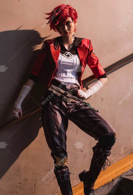 LOL Costume de Cosplay Pantalones de Chaqueta con Accesorios Completos