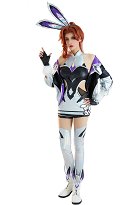 LOL Costume de Cosplay Miss Fortune Robe Veste Shorts Set Style Bunny Girl Combat avec Accessoires LOL Costume de Cosplay Miss Fortune Robe Veste Shorts Set Style Bunny Girl Combat avec Accessoires
