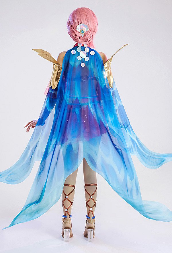 LOL LOL Ashe Cosplay Costume The Frost Archer Ocean Song LOL LOL Ashe Cosplay Costume The Frost Archer Ocean Song