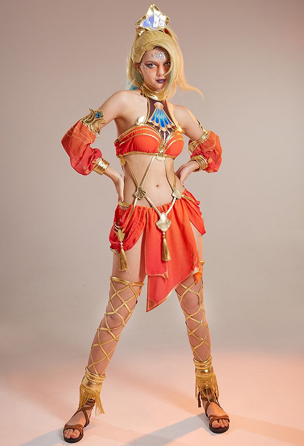 LOL LOL Nidalee Cosplay Costume Bestial Huntress Ocean Song