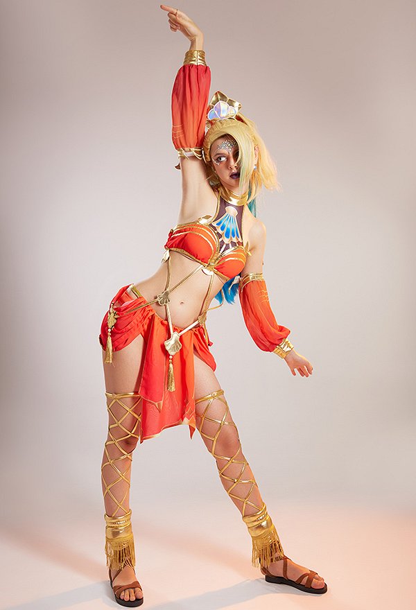 LOL LOL Nidalee Cosplay Costume Bestial Huntress Ocean Song