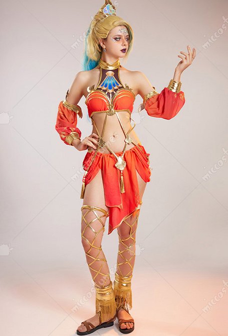 LOL LOL Nidalee Cosplay Costume Bestial Huntress Ocean Song