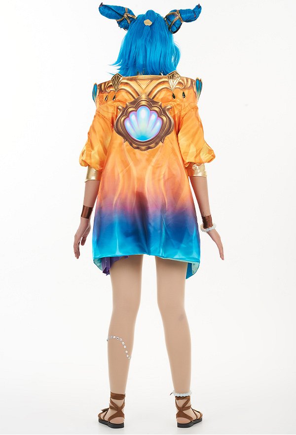 LOL Ocean Song Zeri Cosplay Costume Short Top and Skirt with Coat LOL Ocean Song Zeri Cosplay Costume Short Top and Skirt with Coat
