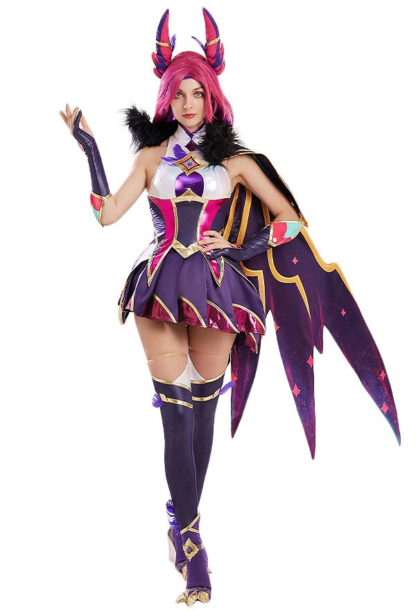 Star Guardian Xayah Cosplay Game Ohr Umhang Handschuhe Socken Zubehör Set Cosplay Kostüm
