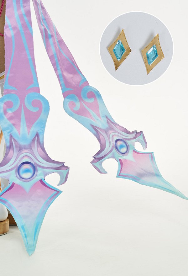 LOL Spirit Blossom Evelynn Cosplay Costume Strapless Tube Top and Shorts with Sleeves and Socks LOL Spirit Blossom Evelynn Cosplay Costume Strapless Tube Top and Shorts with Sleeves and Socks