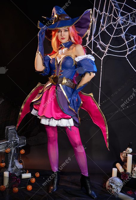 LOL Costume de Cosplay Sarah Costume de Sorcière Sexy Gunslinger avec Accessoires pour Femme