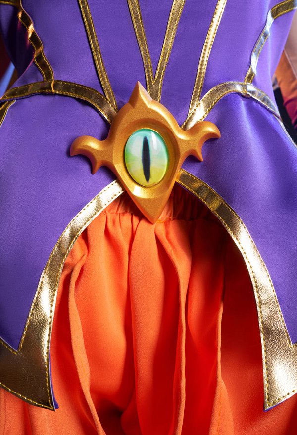 LOL Neeko Bewitching Skin Cosplay Costume Top and Shorts Set with Hat and Gloves