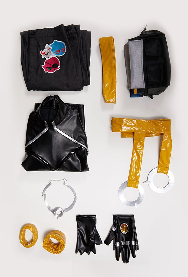 LOL Ezreal Cosplay Costume Short Sleeved Top and Long Pants with Waist Bag and Gloves