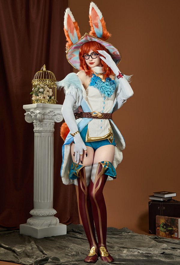 LOL Aurora Costume de Cospaly Pull et veste avec pantalon et oreilles