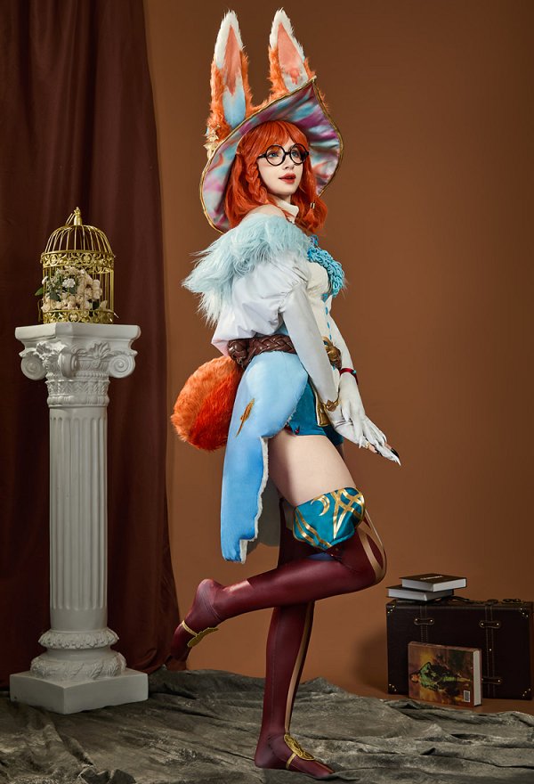 LOL Aurora Costume de Cospaly Pull et veste avec pantalon et oreilles