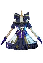 LOL The Hallowed Seamstress Gwen Cosplay Costume Lolita Dress and Petticoat with Headpiece and Tights LOL The Hallowed Seamstress Gwen Cosplay Costume Lolita Dress and Petticoat with Headpiece and Tights