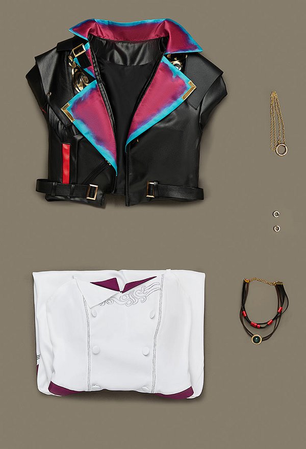【haute qualité】Arcane LOL Jinx Costume de Cosplay Ensemble chemisier et jupe avec veste 【haute qualité】Arcane LOL Jinx Costume de Cosplay Ensemble chemisier et jupe avec veste