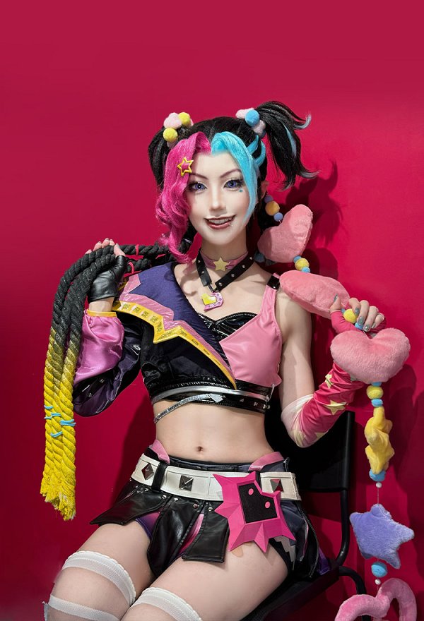 Jinx Valentine's Day Skins Cosplay Costume de League of Legends